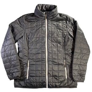 Cutter and Buck Womens Primaloft Puffer Jacket‎ Black Full Zip Size L G